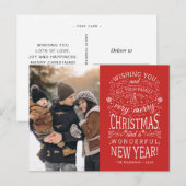 Ik wens u een zeer vrolijke kerstfoto briefkaart (Voorkant / Achterkant)