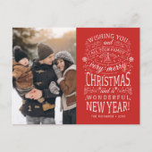 Ik wens u een zeer vrolijke kerstfoto briefkaart (Voorkant)