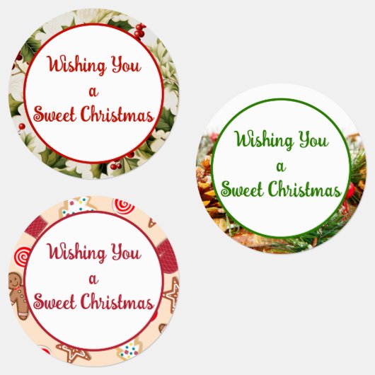 Ik wens u een zoete kerst lekkere cadeau labels (Groep)