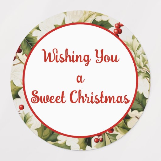 Ik wens u een zoete kerst lekkere cadeau labels (Design 1)