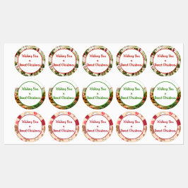 Ik wens u een zoete kerst lekkere cadeau labels