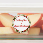 Ik wens u een zoete kerst lekkere cadeau labels (Aangebracht)