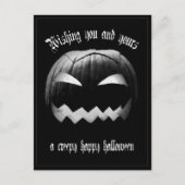 Ik wens u en u een griezelige Halloween Hol Feestdagenkaart (Voorkant)