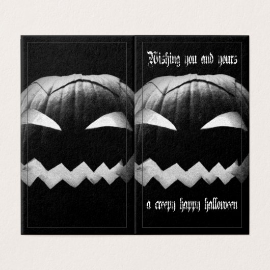 Ik wens u en u een griezelige Halloween Kaart (Buitenkant ongevouwen)