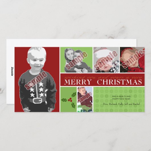 Ik wens u en u een heel prettig kerstfeest feestdagenkaart (Voorkant / Achterkant)