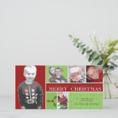 Ik wens u en u een heel prettig kerstfeest feestdagenkaart (Staand voorkant)