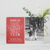 Ik wens u feestdag | Rode Waterverf Feestdagenkaart (Staand voorkant)