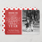 Ik wens u feestdag | Rode Waterverf Feestdagenkaart (Voorkant / Achterkant)