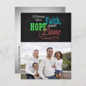 Ik wens u geloof, hoop en liefde feestdagenkaart (Voorkant / Achterkant)