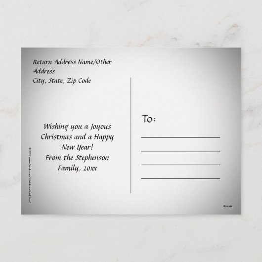 Ik wens u geloof, hoop en liefde feestdagenkaart (Achterkant)