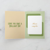 Ik wens u geluk met uw verjaardagsfoto groen goud kaart (Binnen)