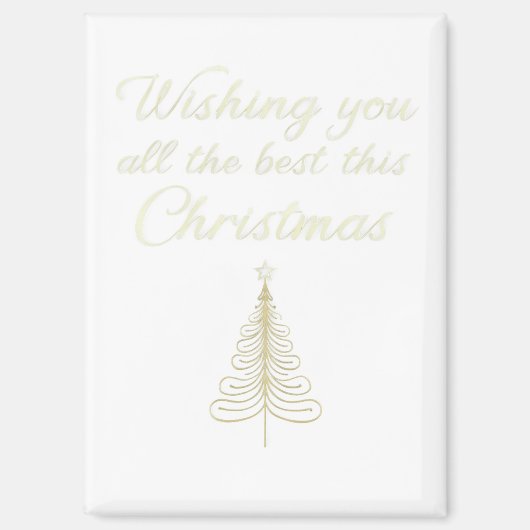 Ik wens u het allerbeste met Kerstmis Magneet (Voorkant)