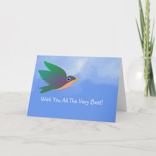 Ik wens u het allerbeste wenskaart kaart (Voorkant)