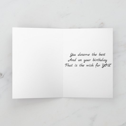 IK WENS U HET BESTE ******** UW VERJAARDAG***** KAART (Binnen)