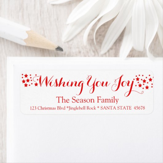 Ik wens u het    feestlabel Joystars Etiket (Insitu)