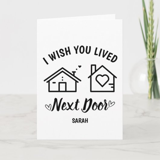 Ik wens u het volgende deuropslag toe kaart (Voorkant)