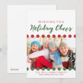 Ik wens u Holiday Cheer - Foto Feestdagenkaart (Voorkant / Achterkant)