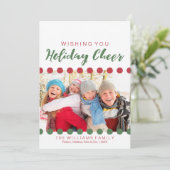 Ik wens u Holiday Cheer - Foto Feestdagenkaart (Staand voorkant)