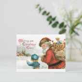 Ik wens u kerstcadeau van Ellen Clapsaddle Briefkaart (Staand voorkant)