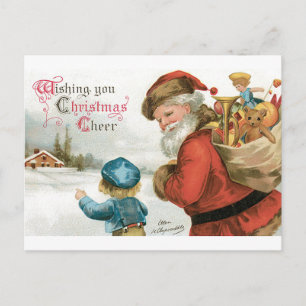 Ik wens u kerstcadeau van Ellen Clapsaddle Briefkaart