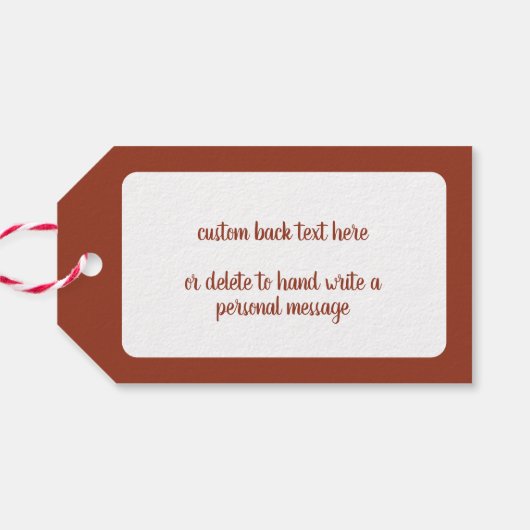 Ik wens u kerstcadeau van Ellen Clapsaddle Cadeaulabel (Achterkant Horizontaal)