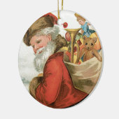 Ik wens u kerstcadeau van Ellen Clapsaddle Keramisch Ornament (Links)