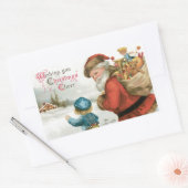 Ik wens u kerstcadeau van Ellen Clapsaddle Rechthoekige Sticker (Envelop)