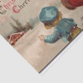 Ik wens u kerstcadeau van Ellen Clapsaddle Tissuepapier (Detail)