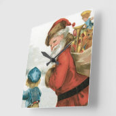 Ik wens u kerstcadeau van Ellen Clapsaddle Vierkante Klok (Hoek)