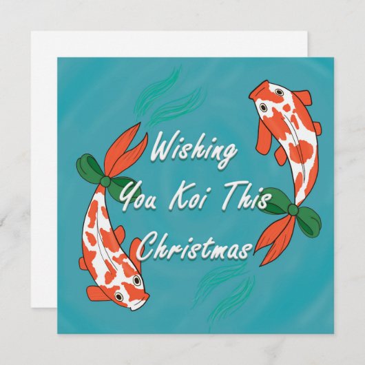 Ik wens u Koi deze kerstkaart (Voorkant / Achterkant)