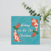 Ik wens u Koi deze kerstkaart (Staand voorkant)