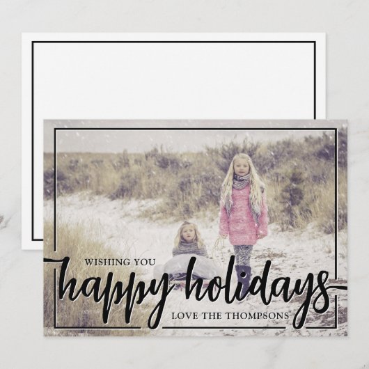 Ik wens u Prettige feestdagen foto Feestdagenkaart (Voorkant / Achterkant)