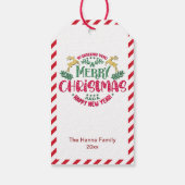 Ik wens u prettige kerstdagen en een gelukkig nieu cadeaulabel (Achterkant)