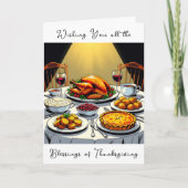 Ik wens u Thanksgiving zegeningen toe Kaart (Voorkant)