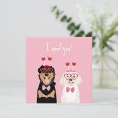 Ik wens u Valentijn Dog Rottweiler Maltipoo Puppy (Staand voorkant)