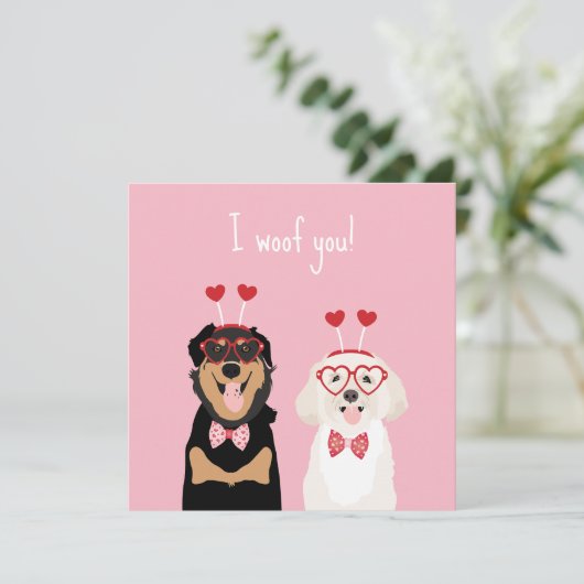 Ik wens u Valentijn Dog Rottweiler Maltipoo Puppy (Staand voorkant)