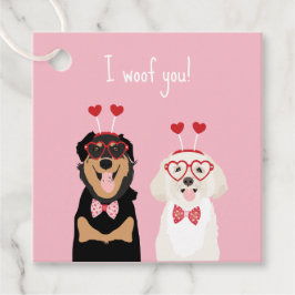 Ik wens u Valentijn Dog Rottweiler Maltipoo Puppy Bedankjes Labels