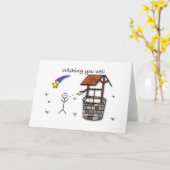 Ik wens u veel succes kaart (Gele Bloem)