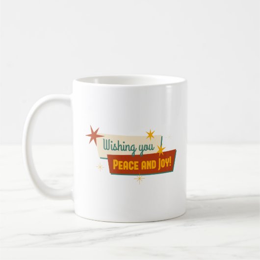 Ik wens u vrede en vrede koffiemok (Links)