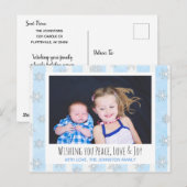 Ik wens u vrede, liefde en vreugde met de kerstkaa briefkaart (Voorkant / Achterkant)