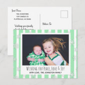 Ik wens u vrede, liefde en vreugde met de kerstkaa briefkaart (Voorkant / Achterkant)