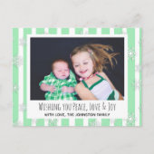 Ik wens u vrede, liefde en vreugde met de kerstkaa briefkaart (Voorkant)