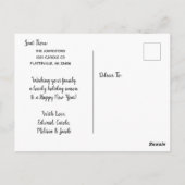 Ik wens u vrede, liefde en vreugde met de kerstkaa briefkaart (Achterkant)