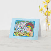 Ik wens u vrede_Wenskaart Kaart (Gele Bloem)