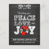Ik wens u vredesliefde en Joy Feestdagenkaart (Voorkant)