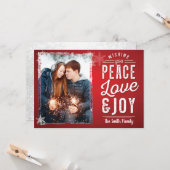 Ik wens u vredesliefde en vreugde kaart (Voorkant / Achterkant in situ)