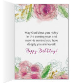 Ik wens u zegeningen op uw verjaardag en altijd (Binnen (Rechts))