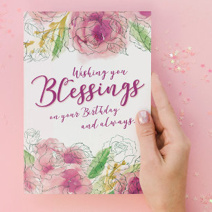 Ik wens u zegeningen op uw verjaardag en altijd