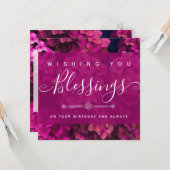 Ik wens u zegeningen op uw verjaardag met een vent kaart (Voorkant / Achterkant in situ)