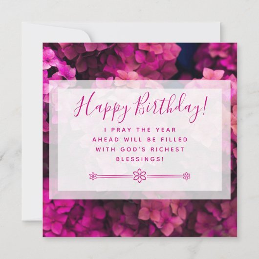 Ik wens u zegeningen op uw verjaardag met een vent kaart (Achterkant)